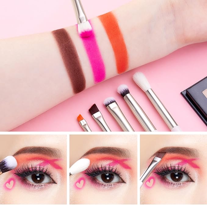 Jessup Eyeshadow Brushes 15pcs, Natural Eye Brush Set for Eyeshadow Blending Concealer Eyebrow Eyeliner, Blushing Bride T294-Velvo Beauty