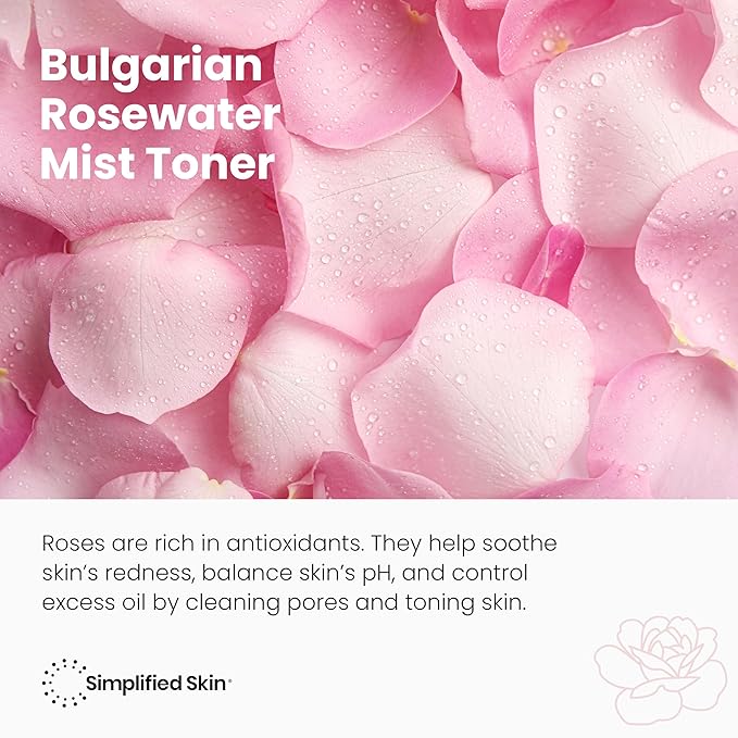 Rose Water Spray for Face & Hair (Refill) - Organic USDA Certified Rosewater Facial Toner - Alcohol-Free Makeup Setting Hydrating Face Mist - Anti-Aging Toner Spray - 8 Fl Oz-Velvo Beauty