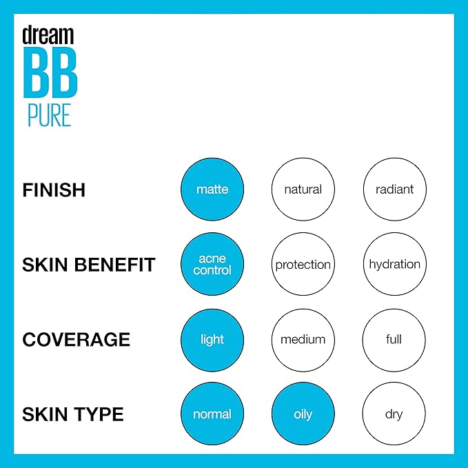 Maybelline Dream Pure Skin Clearing BB Cream, 8-in-1 Skin Perfecting Beauty Balm With 2% Salicylic Acid, Sheer Tint Coverage, Oil-Free, Light, 1 Count-Velvo Beauty