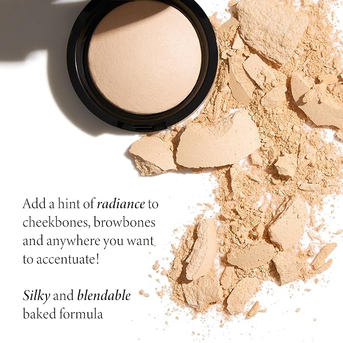 LAURA GELLER NEW YORK Baked Natural Glow Highlighter Radiance Enhancing Makeup, French Vanilla-Velvo Beauty