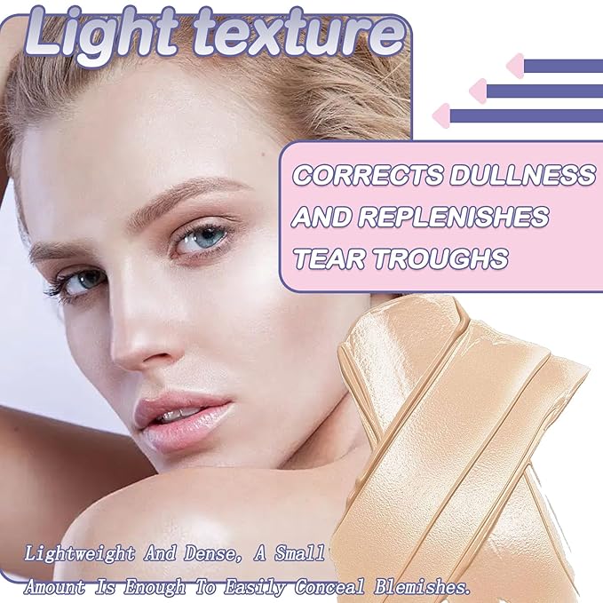 2PCS Tri Color Corrector Face Concealer Palette Set with Brush,Moisturizing Long Lasting Waterproof Color Correcting Concealer Full Coverage Cream Contour Foundation Makeup Palette Kit-Velvo Beauty