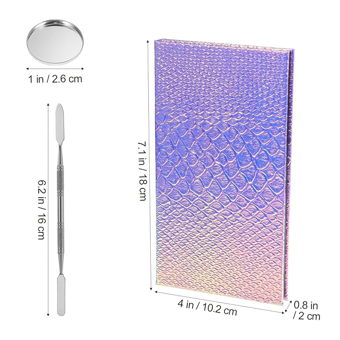 Beaupretty Empty Magnetic Eyeshadow Palette Mermaid Makeup Palette with Mirror Round Metal Pans and Depotting Spatula Set-Velvo Beauty
