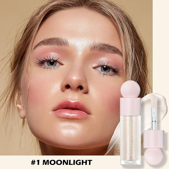 Erinde 2 Colors Liquid Highlighter and Blush Set, Natural Matte Face Blush, Natural Glossy Liquid Illuminator for Face and Body, Lightweight Blendable Silky Smooth Texture, Cruelty-free-Velvo Beauty