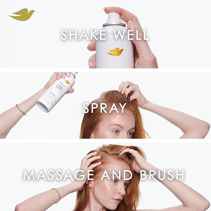 Dove Advanced Dry Shampoo Volume & Fullness Refresh & Revive Flat Hair Without Water for 2 Days of Freshness & Bounce 1.15 oz-Velvo Beauty