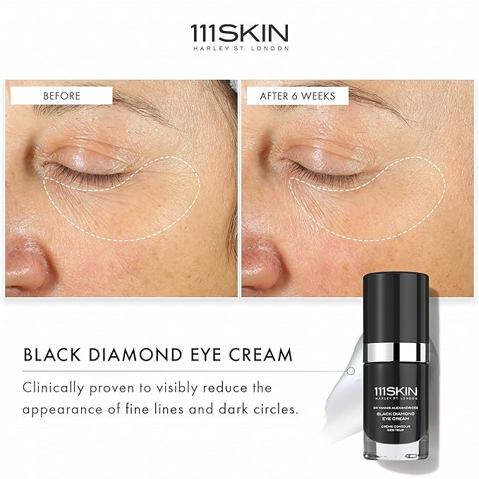 111SKIN Black Diamond Eye Cream, Formulated with Granactive Retinoid for Fine Lines and Dark Circles, Anti-Aging Formula Suitable for Sensitive Skin, 0.51 fl oz-Velvo Beauty