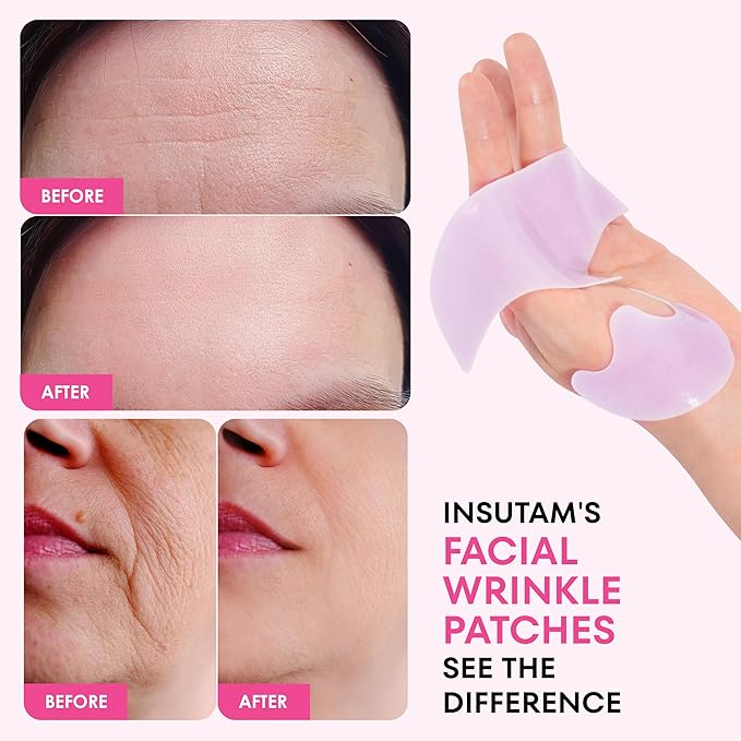 Forehead Wrinkle Patches for Anti-wrinkles: Overnight Face Wrinkles Patches to Lift Smile Lines for Women (PINK)-Velvo Beauty