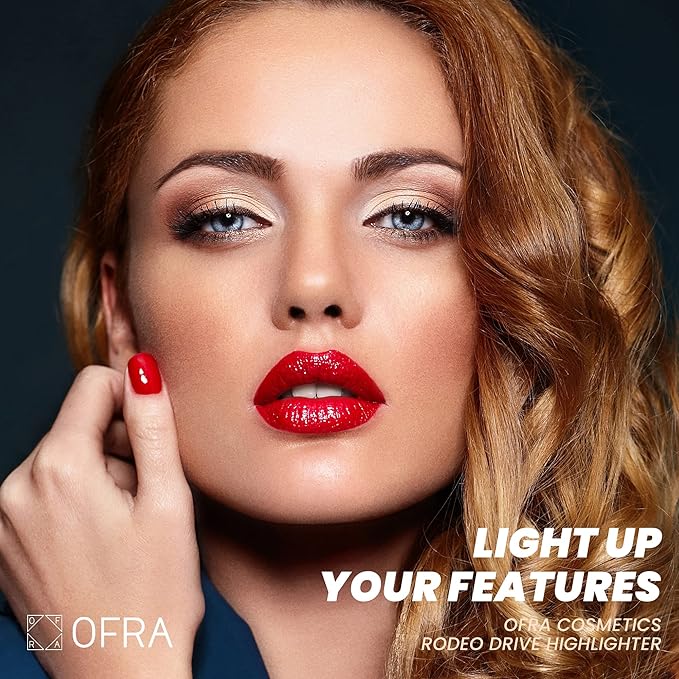 Ofra Cosmetics Rodeo Drive Highlighter - Champagne Highlighter Makeup Palette for Cheeks, Nose, Eyes - Liquid to Baked Powder, Highly-Pigmented, Vegan Formula - Buttery Smooth, Long-Lasting - 10g-Velvo Beauty