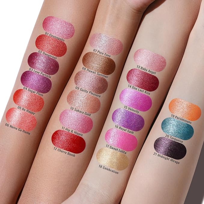 Oulac Metallic Green Lipstick for Women with Metallic 3D Shine, Lightweight Hydrating Formula, High-Impact Lip Color, Vegan Beauty, Full Coverage Lip Makeup, Turquoise (20)-Velvo Beauty