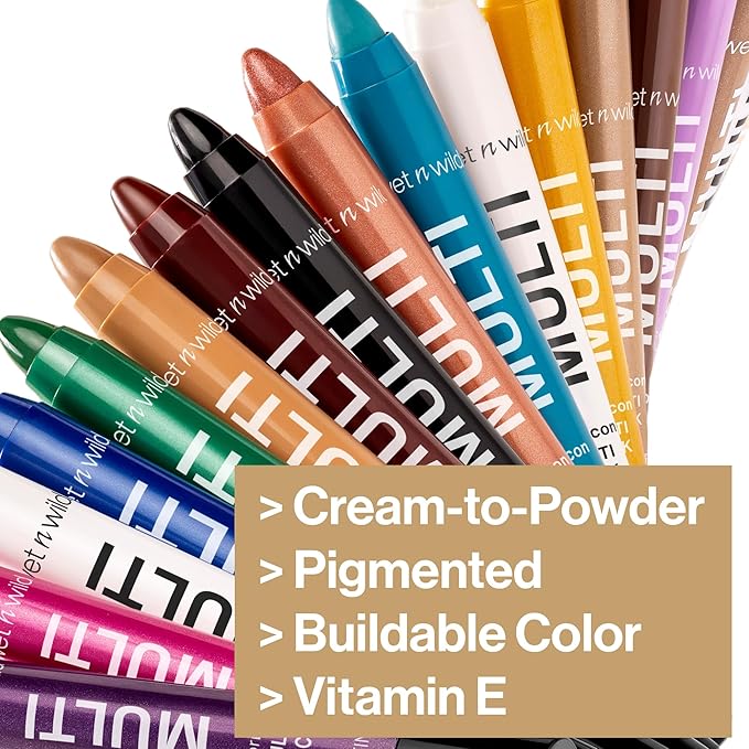 wet n wild Color Icon Cream Eyeliner Eyeshadow DMulti-Stick, Moisturizing, Nourishing Velvety Cream-to-Powder Buildable & Blendable Formula, Cruelty-Free & Vegan - Golden Rush Hour-Velvo Beauty
