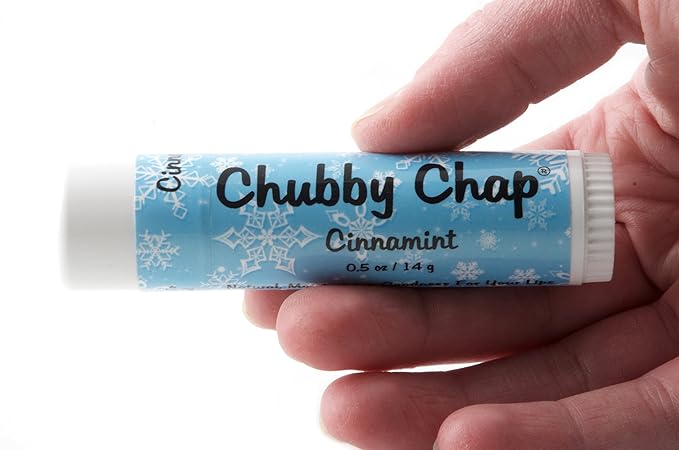 Chubby Chapstick - Large Jumbo Chapstick Natural Chapstick - .5 Ounce Lip Balm (Cinnamint)-Velvo Beauty