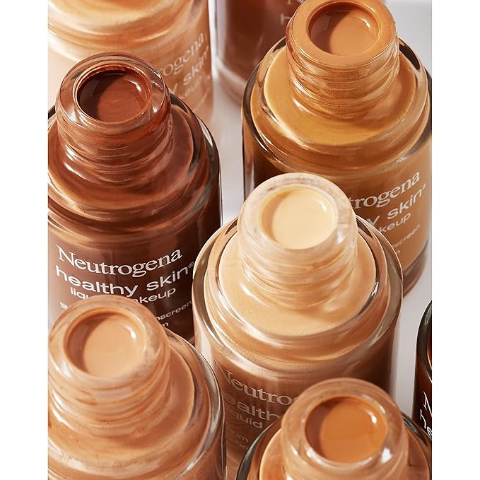 Neutrogena Healthy Skin Liquid Makeup Foundation,Broad Spectrum SPF 20 Sunscreen,Lightweight & Flawless Coverage Foundation with Antioxidant Vitamin E & Feverfew,Natural Beige,1 fl. oz (Pack of 1)-Velvo Beauty