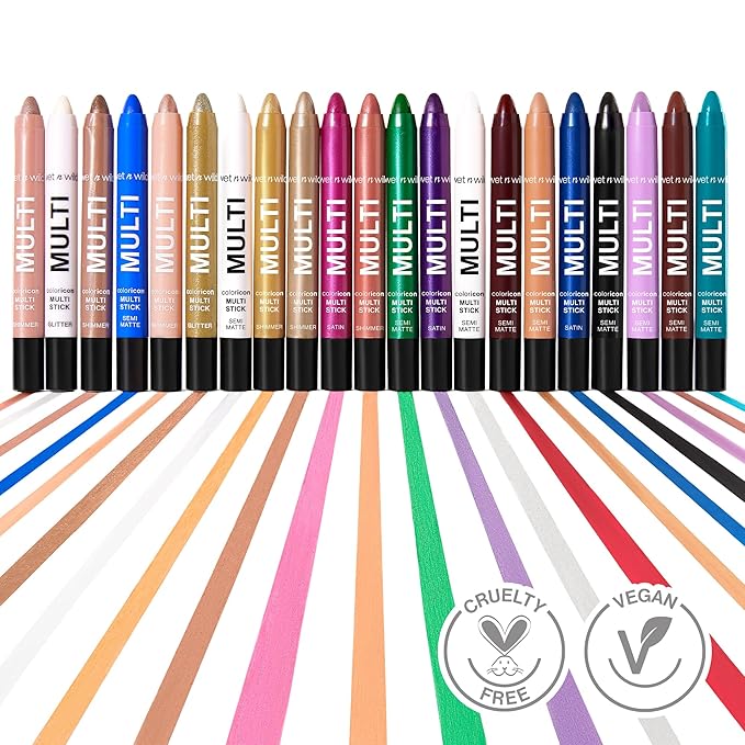 wet n wild Color Icon Cream Eyeliner Eyeshadow Multi-Stick, Moisturizing, Nourishing Velvety Cream-to-Powder Buildable & Blendable Formula, Cruelty-Free & Vegan - Snowy Skies-Velvo Beauty