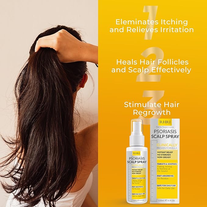Psoriasis Scalp Spray | Psoriasis and Dandruff Treatment for Scalp Yeast Infections, Psoriasis Flare-Ups & Folliculitis | Antifungal Ringworm Itchy Scalp Spray for Psoriasis, Dryness-Velvo Beauty