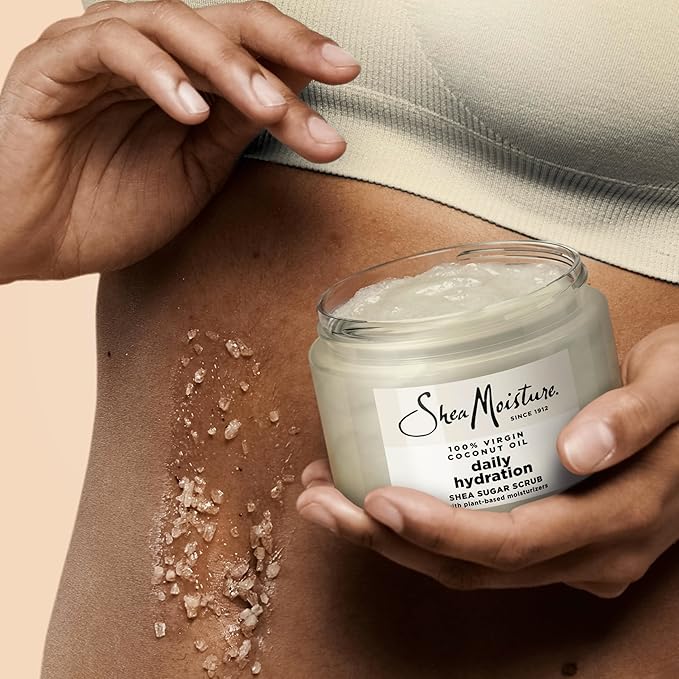 SheaMoisture Shea Sugar Body Scrub For Nourish And Replenish Skin Virgin Coconut Oil Daily Hydrating Body Scrub With 24h Shea Moisture Nutrients 12 oz-Velvo Beauty