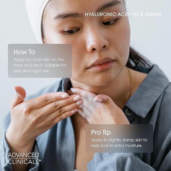 Advanced Clinicals Hyaluronic Acid Serum For Face | Moisturizing Facial Skin Care Products | Hydrating Serum For Face Helps Improve Look Of Wrinkles, Fine Lines, & Uneven Dry Skin Texture, 2-Pack-Velvo Beauty