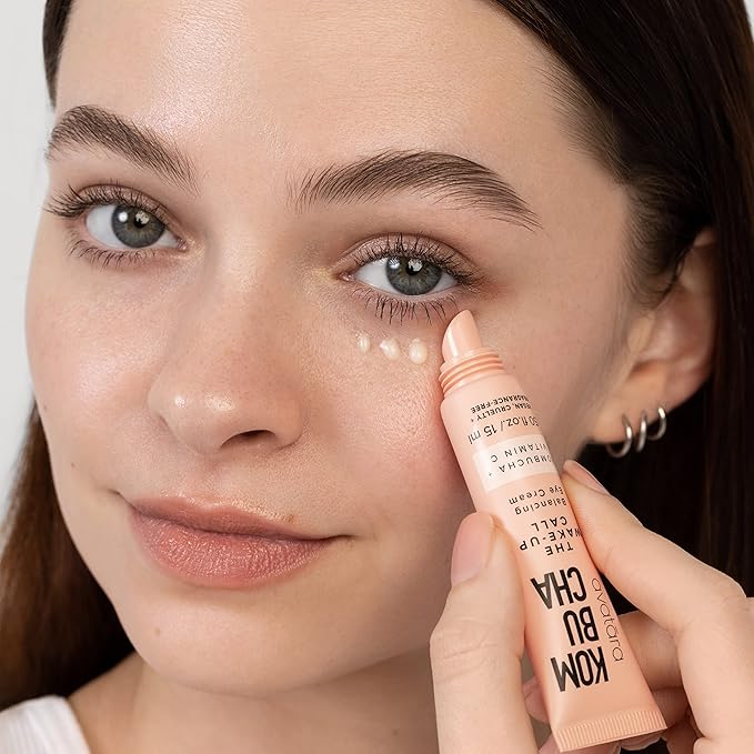 Avatara - Kombucha The Wake-Up Call Eye Cream, Eye Cream for Dark Circles and Puffiness, Under Eye Cream with Caffeine, Vitamin C, and Tumeric, Caffeine Eye Cream for All Skin Types, 0.05 Fl. Oz.-Velvo Beauty