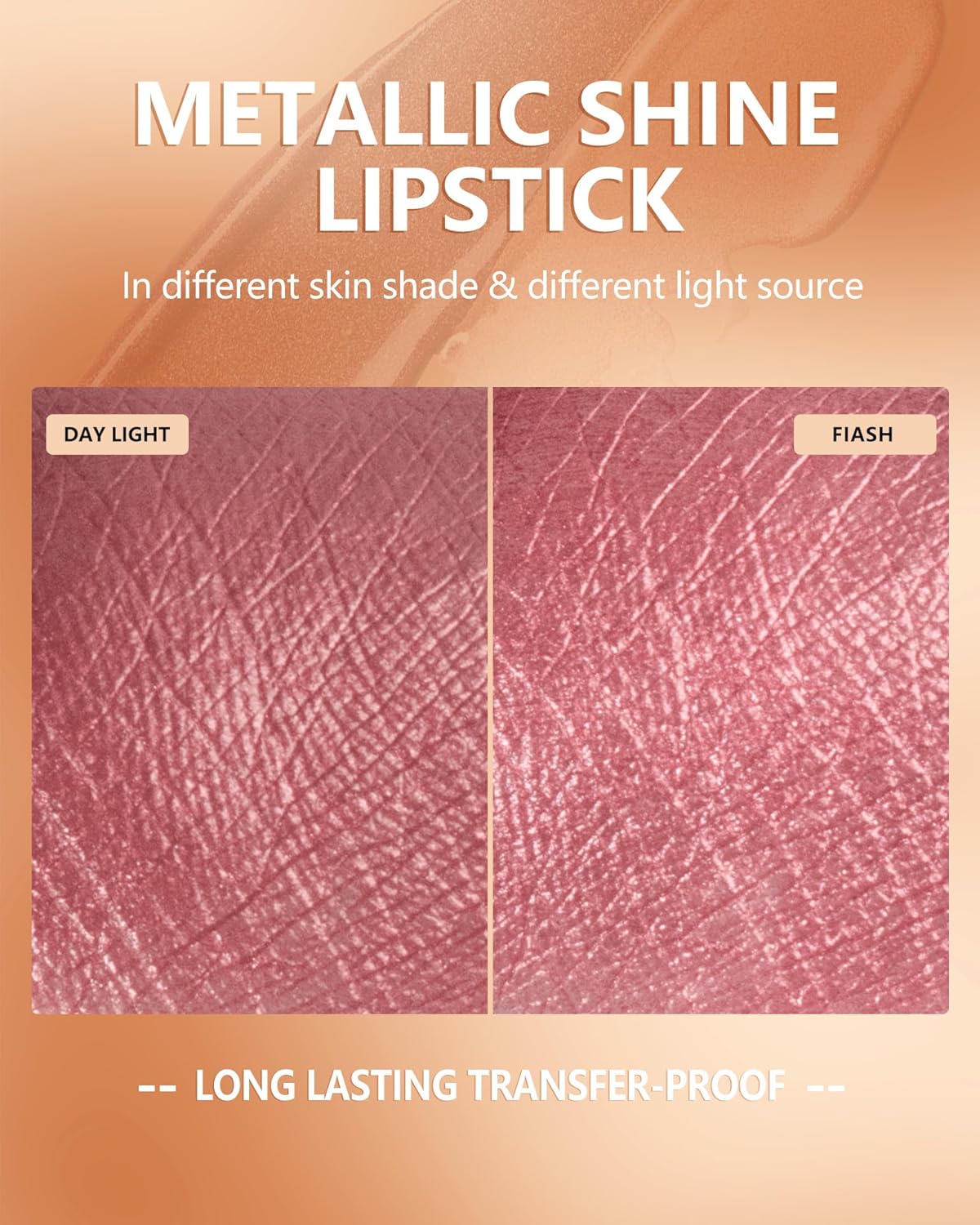 MAKI YIKA Pink Nude Lipstick for Women Metallic Lipsticks Glitter Long Lasting Lipstick No Smudge No Transfer Liquid Lip Gloss (BR017 Love Fighter)-Velvo Beauty