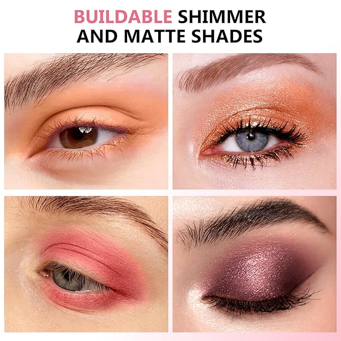 Boobeen 15 Colors Eyeshadow Palette, Highly Pigmented Matte and Shimmer Eye Shadow (with smudger), Soft Powder Eye Makeup Palette for Women and Girls, Create Flawless Glam Eye Looks-Velvo Beauty