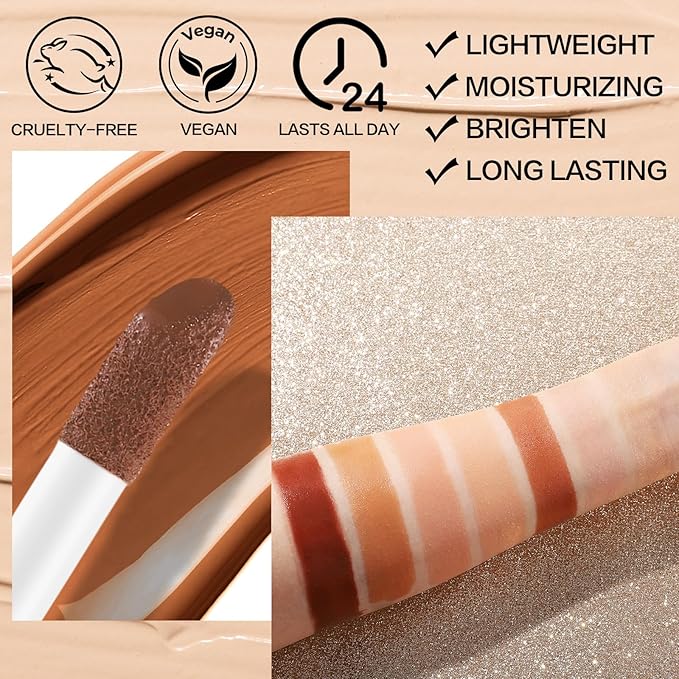 UCANBE Halo Glow Liquid Filter, Face Complexion Booster For Radiant Skin All Day Longwear, Soft-Focus Look Sodium Hyaluronate Vegan & Cruelty-Free - 0.91OZ Medium Tan-Velvo Beauty