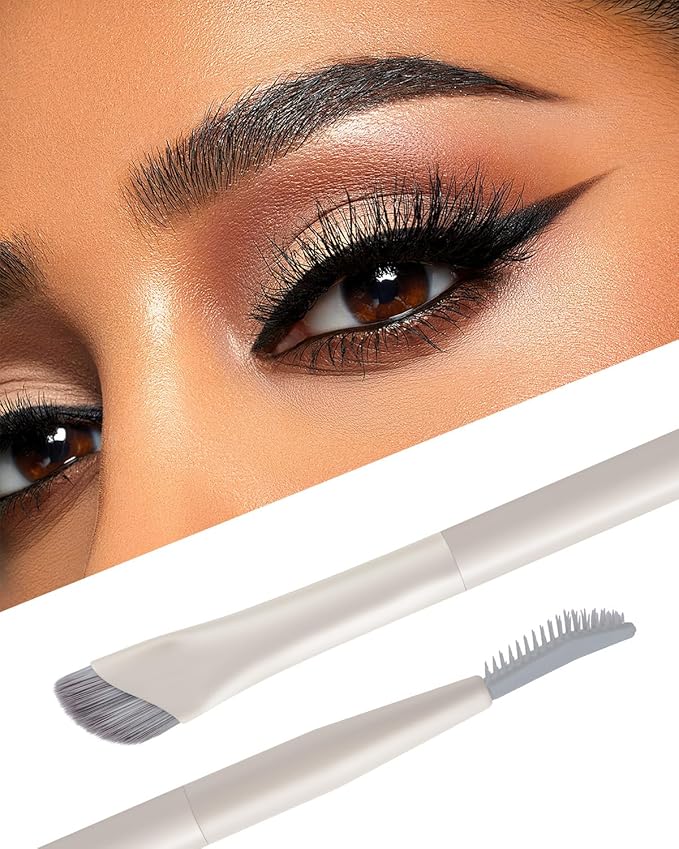 EIGSHOW Dual-Ended Precision Eyebrow Brush and Comb for Eyeliner Lining, Sculpting Brows, Professional Eye Makeup Tools (D109B)-Velvo Beauty