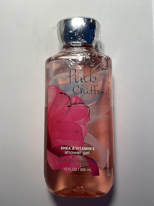 Bath & Body Works Pink Chiffon 10.0 oz Shower Gel-Velvo Beauty
