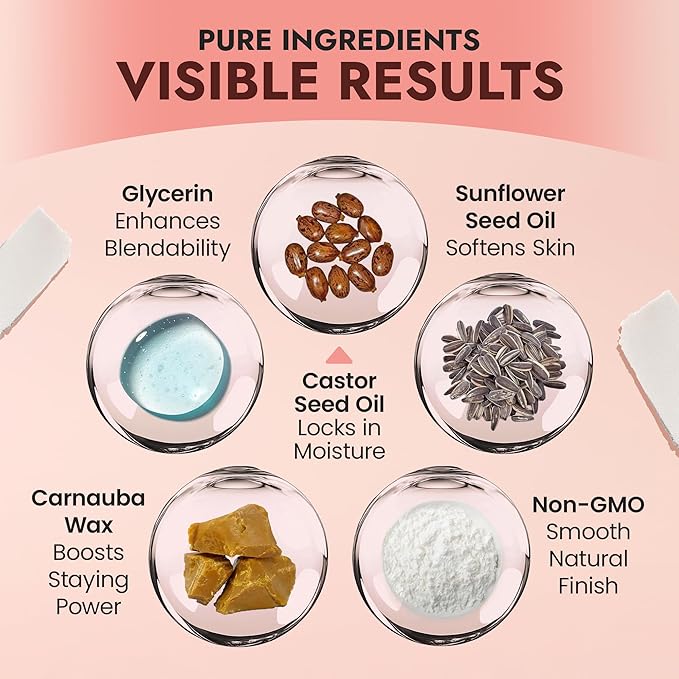 Organic Blush Tube, Prosecco - 100% Natural Vegan Cream Blush Sticks, Multi-Use Bronzer, & Highlighter for Lips, Cheeks & Eyes, Buildable Shimmer, Gluten-Free, Paraben-Free, Made in USA-Velvo Beauty