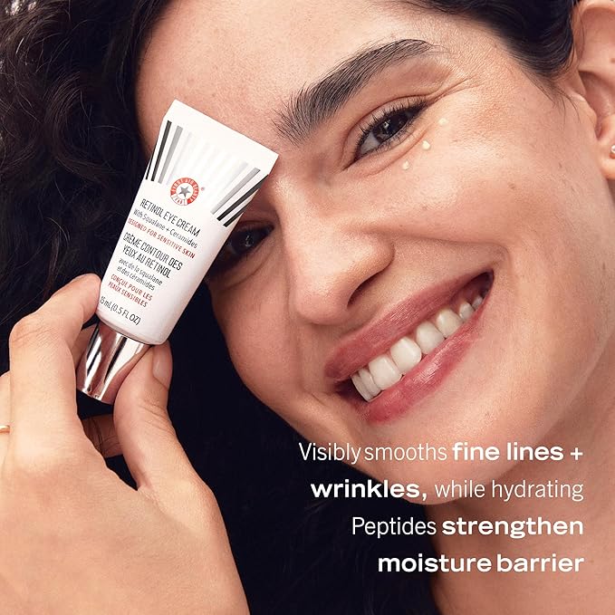 First Aid Beauty Retinol Eye Cream with Squalane + Ceramides – Visibly Smooths Fine Line & Wrinkles Around the Eyes – 0.5 oz.-Velvo Beauty