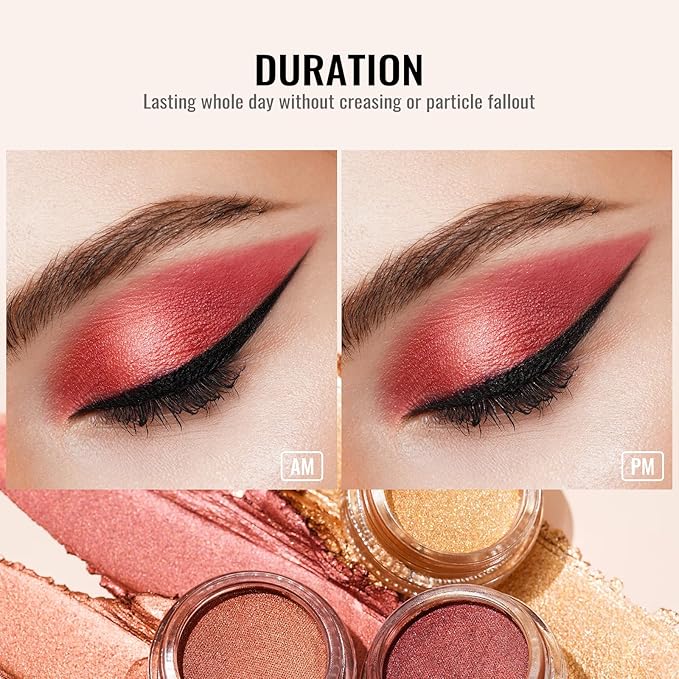 Oulac Cream Eyeshadow-Sombra de Ojos Highly Pigmented Natural Eyeshadow Waterproof&Long Lasting with Moisturizing Formula, Shimmer Glitter Eye Makeup Large Capacity. 6g.(21)-Velvo Beauty