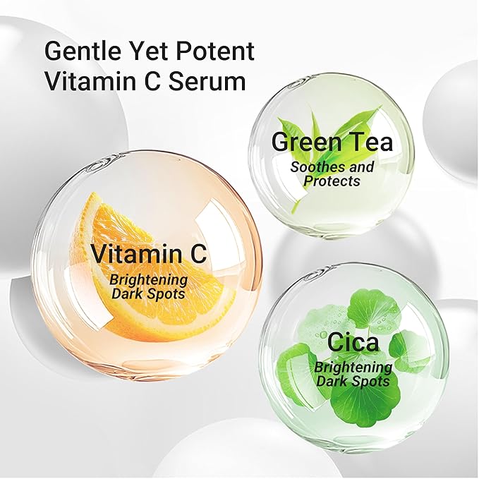 Meebak Korean Vitamin C Serum | Brightening Dark Spot Remover | Soothing Anti Aging & Skin Brightening w/Centella Asiatica, Panthenol, & Adenosine-Velvo Beauty