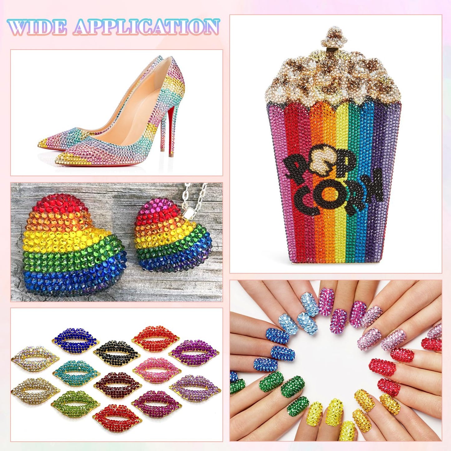 24000Pcs Resin Rhinestones with 3Pcs B7000 Jewelry Glue for Crafting, Multicolors 3mm Non Hotfix Flatback Gems, Bedazzling Crystal for DIY Crafts Clothing Tumblers Mugs Shoes Fabric Decor Nail Art-Velvo Beauty