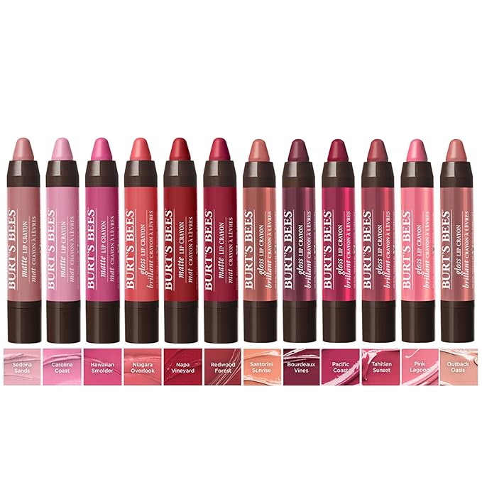 Burt’s Bees 100% Natural Origin Moisturizing Matte Lip Crayon, Hawaiian Smolder - 1 Crayon-Velvo Beauty