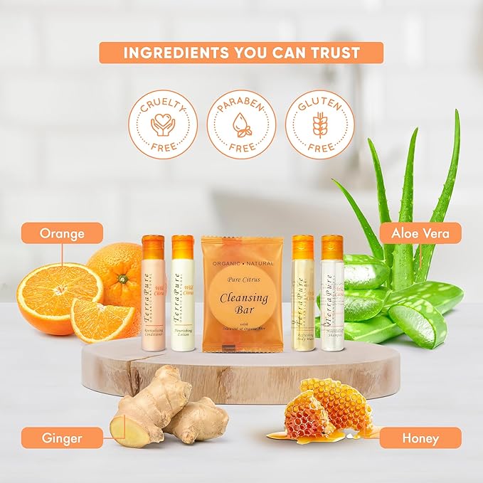 Terra Pure Wild Citrus | 1 oz. Liquids and 1 oz. Bar Soaps | 1-Shoppe All-In-Kit-Velvo Beauty