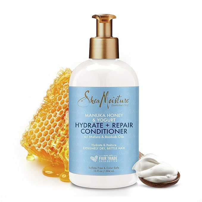 SheaMoisture Hydrate & Repair Conditioner for Damaged Hair Manuka Honey & Yogurt Shea Butter 13 oz-Velvo Beauty