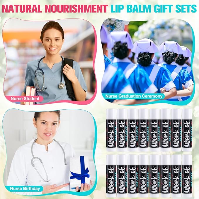 24 Pcs Nurse Appreciation Gifts Bulk Lip Balm Bulk for Women Nurses Thank You Gifts Honey Flavor Lip Balm Nursing Doctor Gifts for Nurse Week Graduation-Velvo Beauty