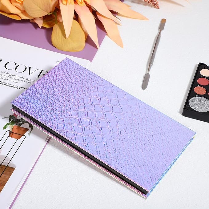 Beaupretty Empty Magnetic Eyeshadow Palette Mermaid Makeup Palette with Mirror Round Metal Pans and Depotting Spatula Set-Velvo Beauty