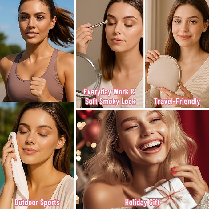 6 Colors Mini Naked Eyeshadow Makeup Palette Blush-colored Neutral Tone Eye Shadow Matte & Shimmer Nude Make Up Pallet with Mirror Blendable Highly Pigmented Travel Size Gift Kit 03-Velvo Beauty