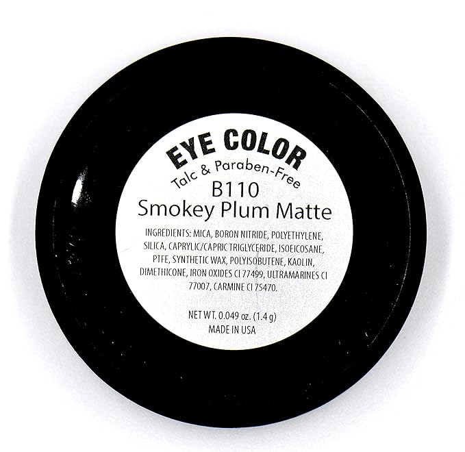 Smokey Plum Dark Purple Violet Brown Matte Opaque Pressed Powder Single Eyeshadow; Talc, Paraben & Cruelty Free-Velvo Beauty