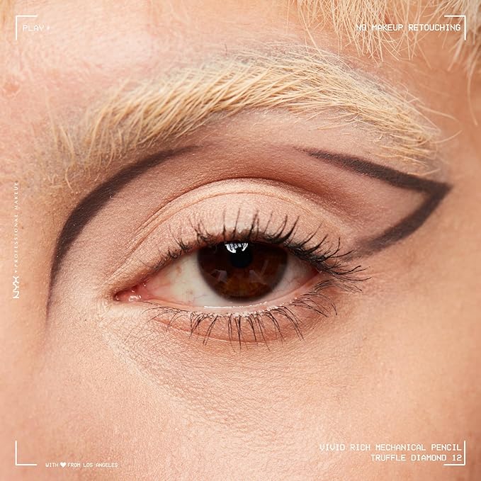 NYX PROFESSIONAL MAKEUP Mechanical Eye Pencil, Vivid Rich Mechanical, Creamy Retractable Eyeliner - Truffle Diamond, Pewter Eyeliner-Velvo Beauty