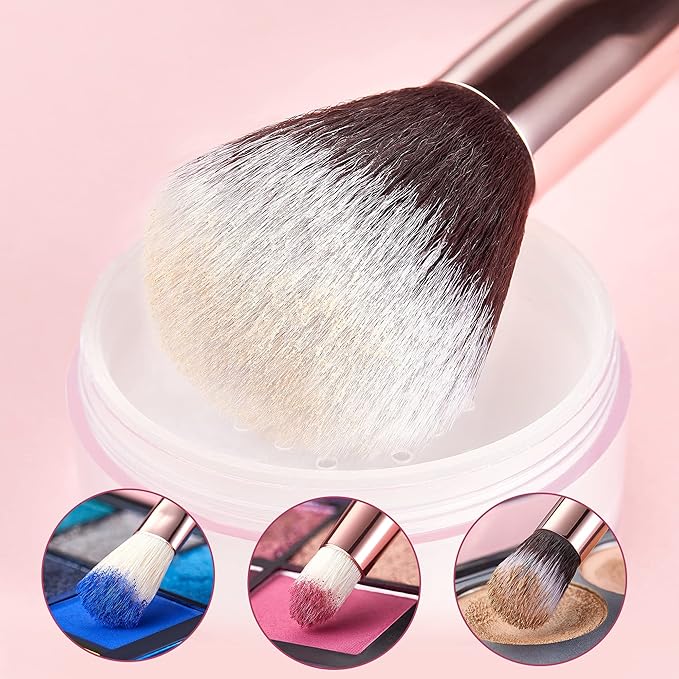 Jessup Brand 25pcs Professional Makeup Brush Set Beauty Cosmetic Foundation Powder Blusher Eyeshadow Blending Natural-Synthetic Hair Brushes Set (Black/Rose Gold)-Velvo Beauty