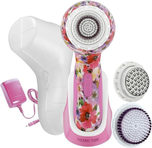 Michael Todd Beauty - Soniclear Elite - Facial Cleansing Brush System - 6-Speeds - Face Cleansing Brush & Exfoliating Body Scrubber-Velvo Beauty