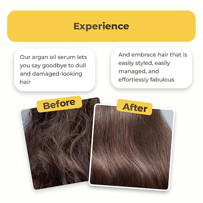 HerStyler Advanced Argan Oil Hair Serum for Women - Anti Frizz Serum for Hair - for Frizzy, Dry and Damaged Hair - Nourishing - 2.36 Fl Oz / 70 Ml (1 Pack)-Velvo Beauty
