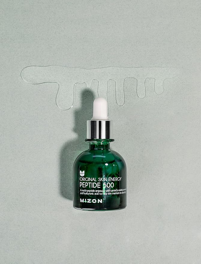 MIZON Peptide 500 Ampoule Peptides Adenosine Hyaluronic Acid Centella Asiatica Skin Elasticity Moisturizing Collagen Booster Korean Serum (1.01 fl. oz)-Velvo Beauty