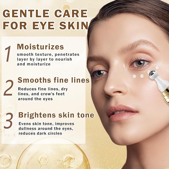 Eye Cream for Dark Circles Puffiness and Bags Eye Serum Eye Roller for Puffy Eyes Under Eye Cream for for Women Daily Skincare Crema Para Las Ojeras-Velvo Beauty