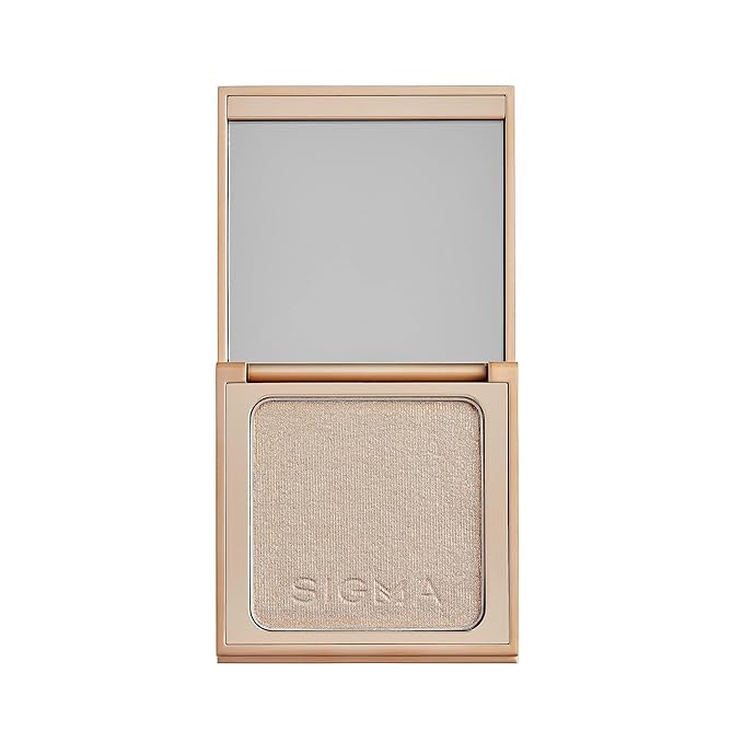 Sigma Beauty Highlighter Makeup – Illuminating Highlighting Powder for Face, Sheer Glimmer Face Highlighter for Cheeks, Cupid’s Bow, & Brow Bone (Savanna, Fiery Bronze Metallic)-Velvo Beauty
