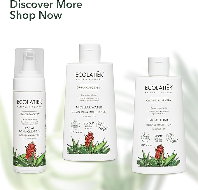 Organic Aloe Vera Facial Toner - 98% Natural Ingredients - Intense Hydration, Hyaluronic Acid, 98% Natural, Vegan - Deep Moisture, Refreshes, and Revitalizes The Skin - 8.5 Fl Oz / 250ml-Velvo Beauty