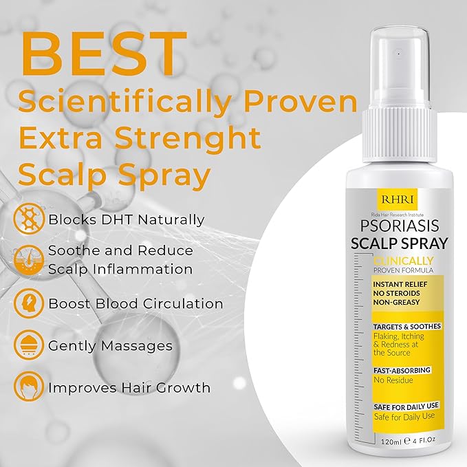 Psoriasis Scalp Spray | Psoriasis and Dandruff Treatment for Scalp Yeast Infections, Psoriasis Flare-Ups & Folliculitis | Antifungal Ringworm Itchy Scalp Spray for Psoriasis, Dryness-Velvo Beauty