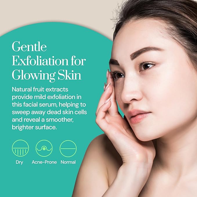 Soapstones Natural Glo Facial Serum - Niacinamide and Hyaluronic Acid Vitamin C Serum - Bilberry, Sugar Cane, Maple, Lemon and Orange Extracts Infused Face Serum-Velvo Beauty