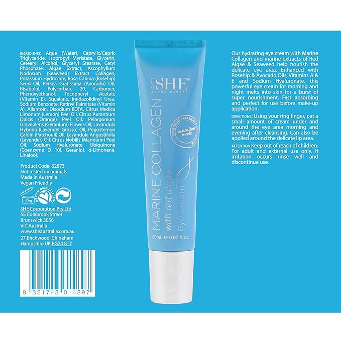 Om She Aromatherapy Marine Collagen with Red Algae Eye Cream-Velvo Beauty