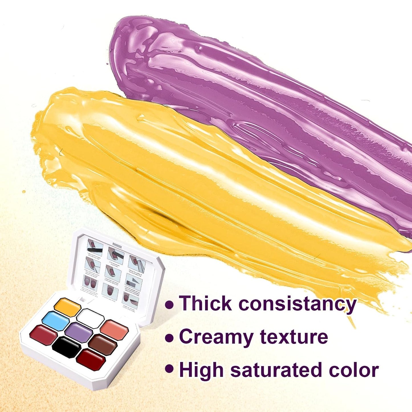 Gradient Painting Gel, 9 Colors Ombre Gel Nail Polish forPigment Pat Aura Nails French Manicure Soak Off UV Long-lasting Home Salon DIY Nail Art Victorian Oddity Color-Velvo Beauty