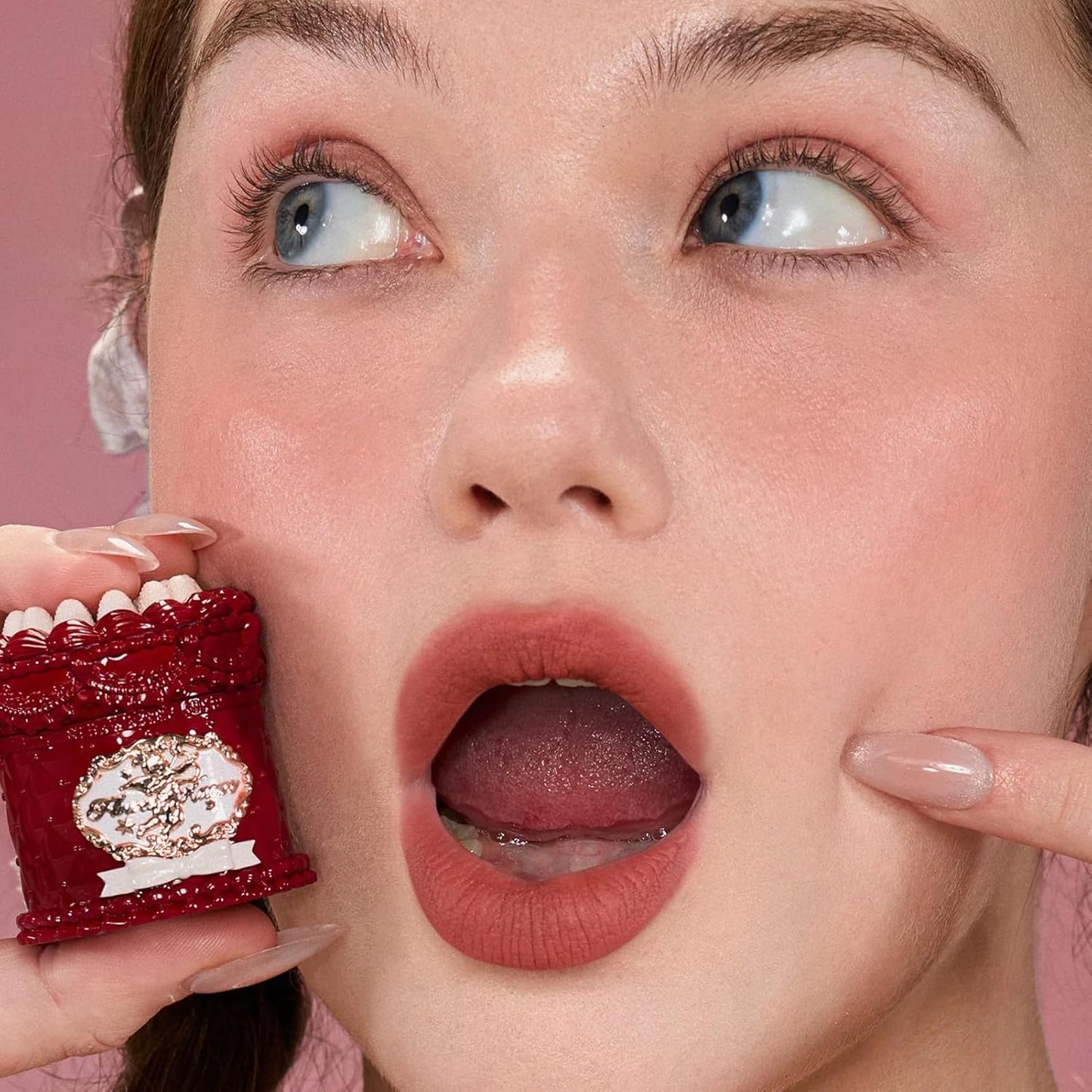 Flower Knows Strawberry Cupid Cake Lip Cream,Velvety-Smooth Matte Liquid Lipstick,Hydrating,Smudge-proof & Stain-Free Lip Stain(V07 Fig,0.17 Fl Oz)-Velvo Beauty